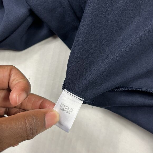 J.Jill Wearever Sleeveless Midi Dress Navy Blue Travel Knit Minimalist NWT SP - Picture 9 of 11